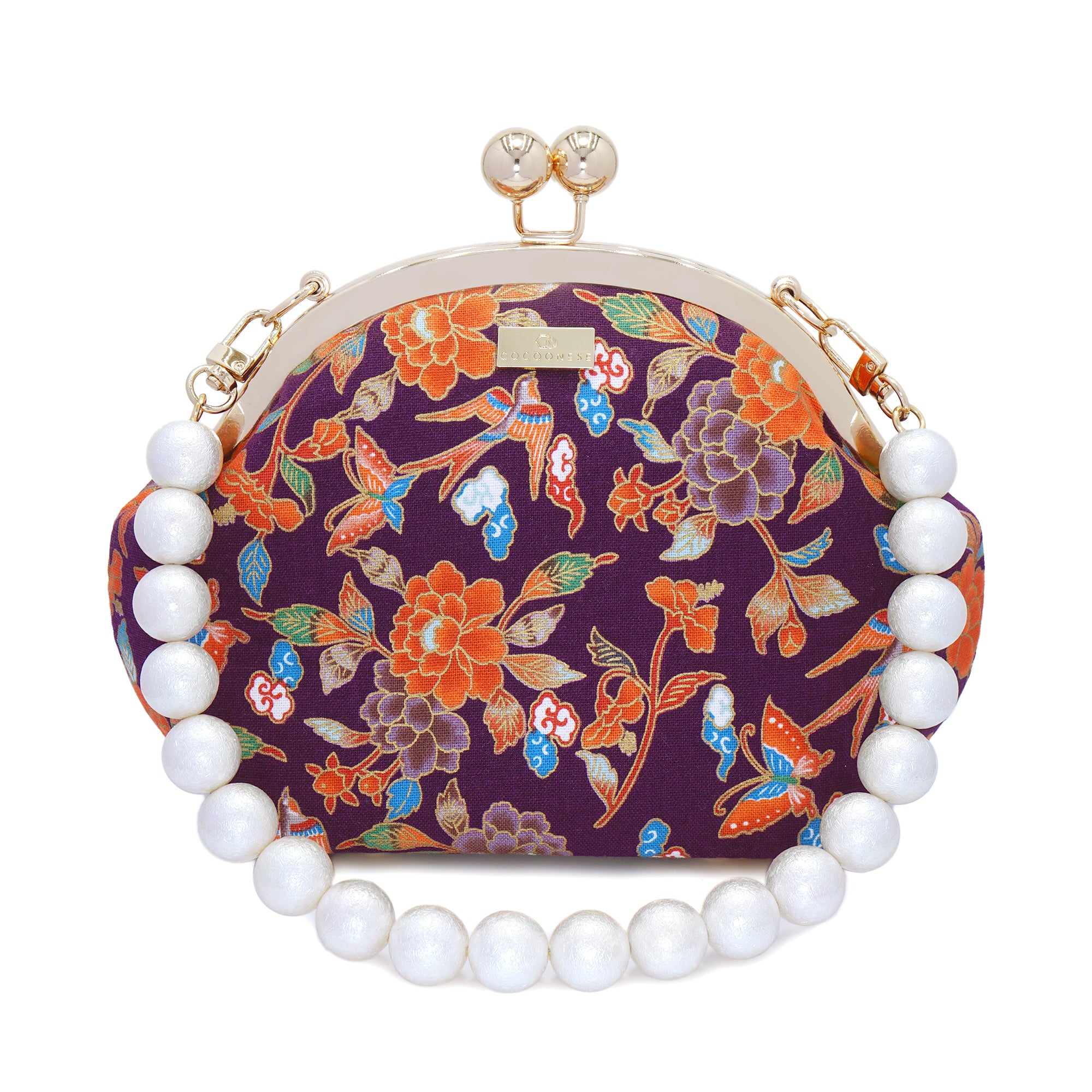 30% OFF - Pearls Chain Handle Clasp Sling Bag - Lucky Swallow