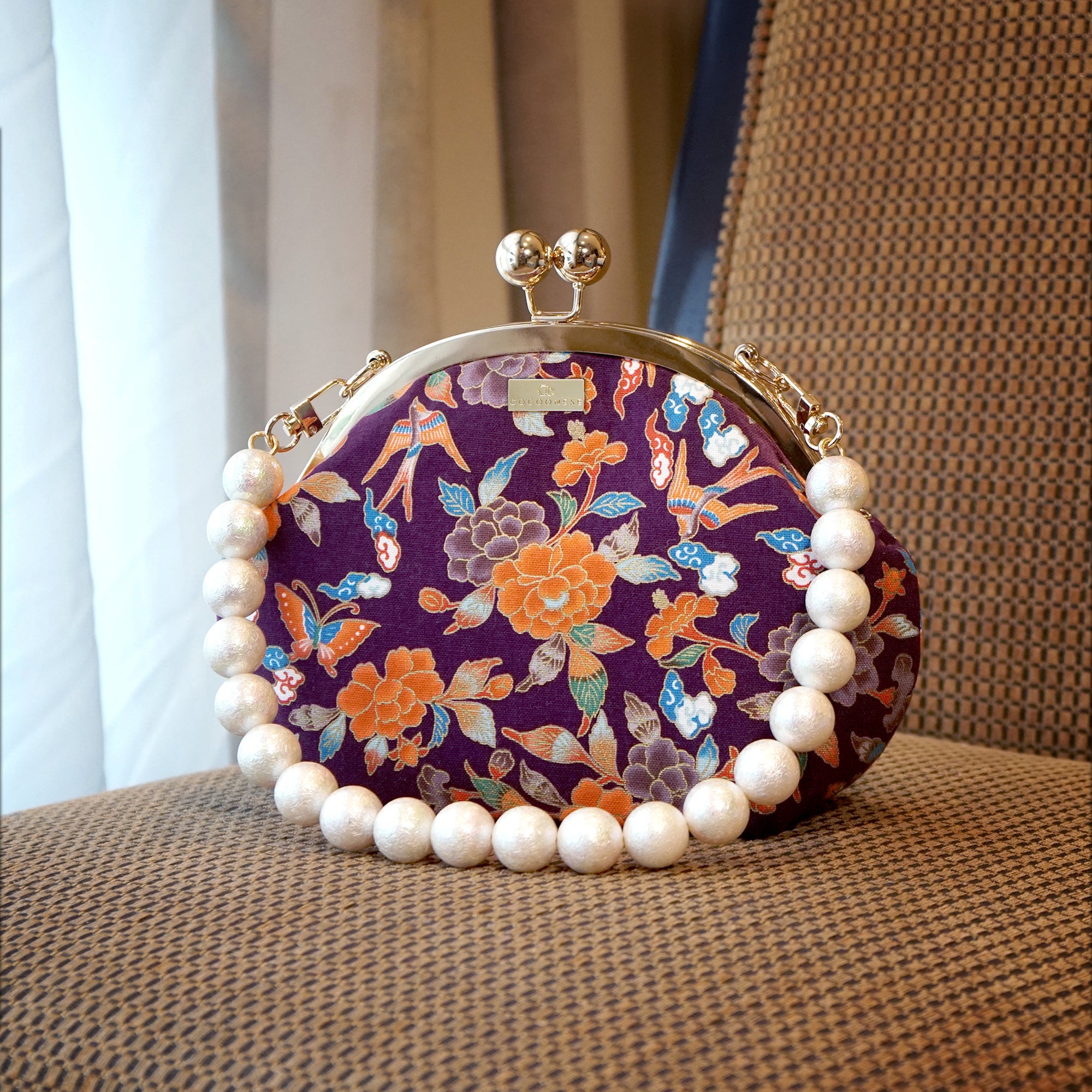 30% OFF - Pearls Chain Handle Clasp Sling Bag - Lucky Swallow