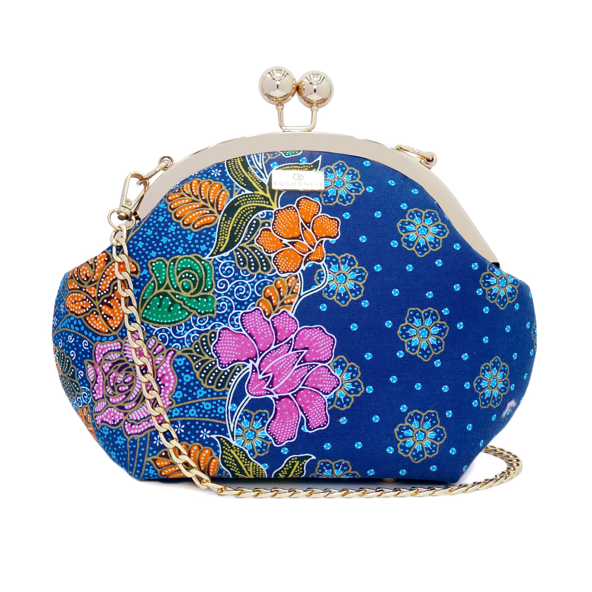 Acrylic Chain Handle Clasp Sling Bag - Kawa