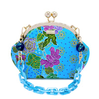 Acrylic Chain Handle Clasp Sling Bag - Kawa