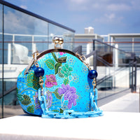 Acrylic Chain Handle Clasp Sling Bag - Kawa