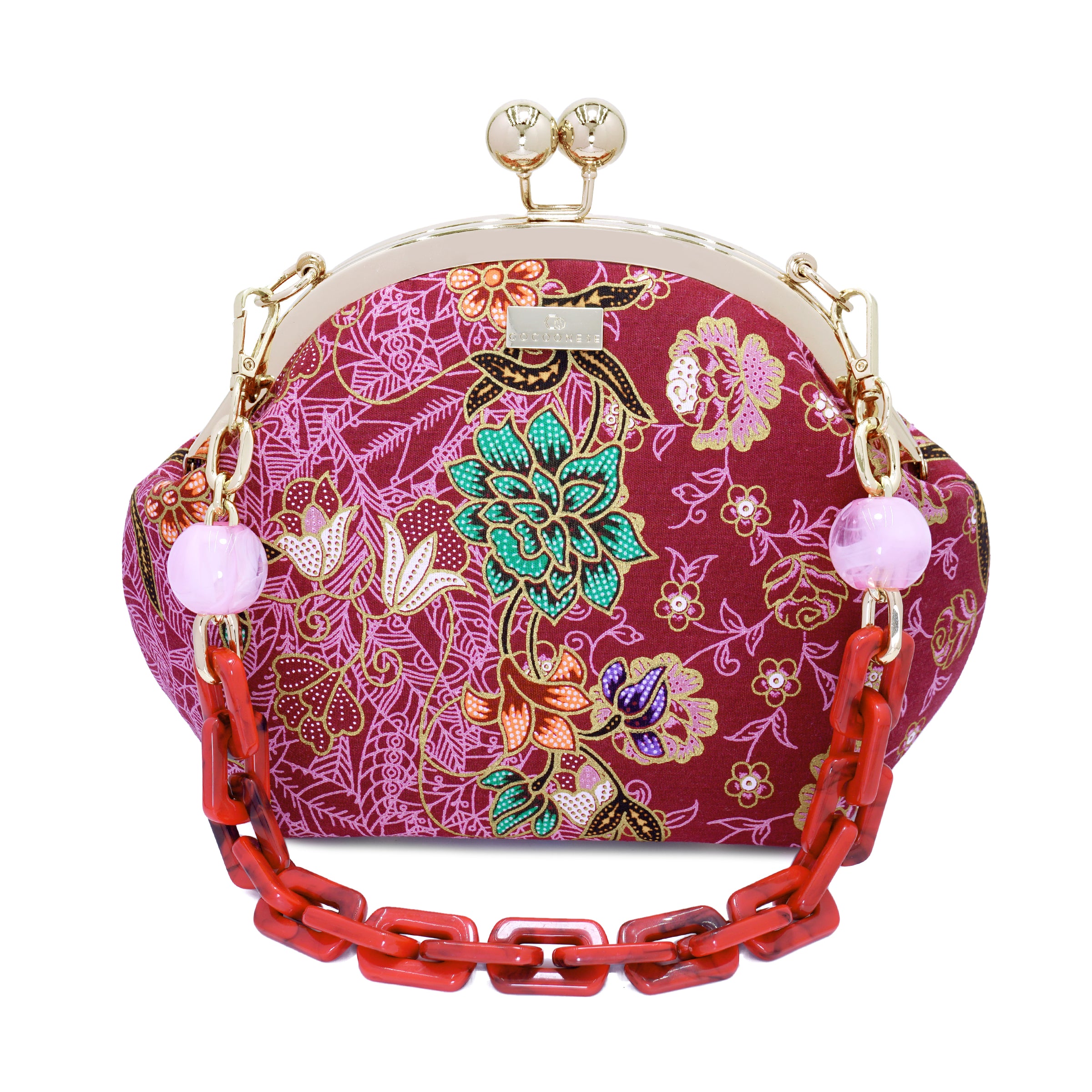 30% OFF - Acrylic Chain Handle Clasp Sling Bag - Mott