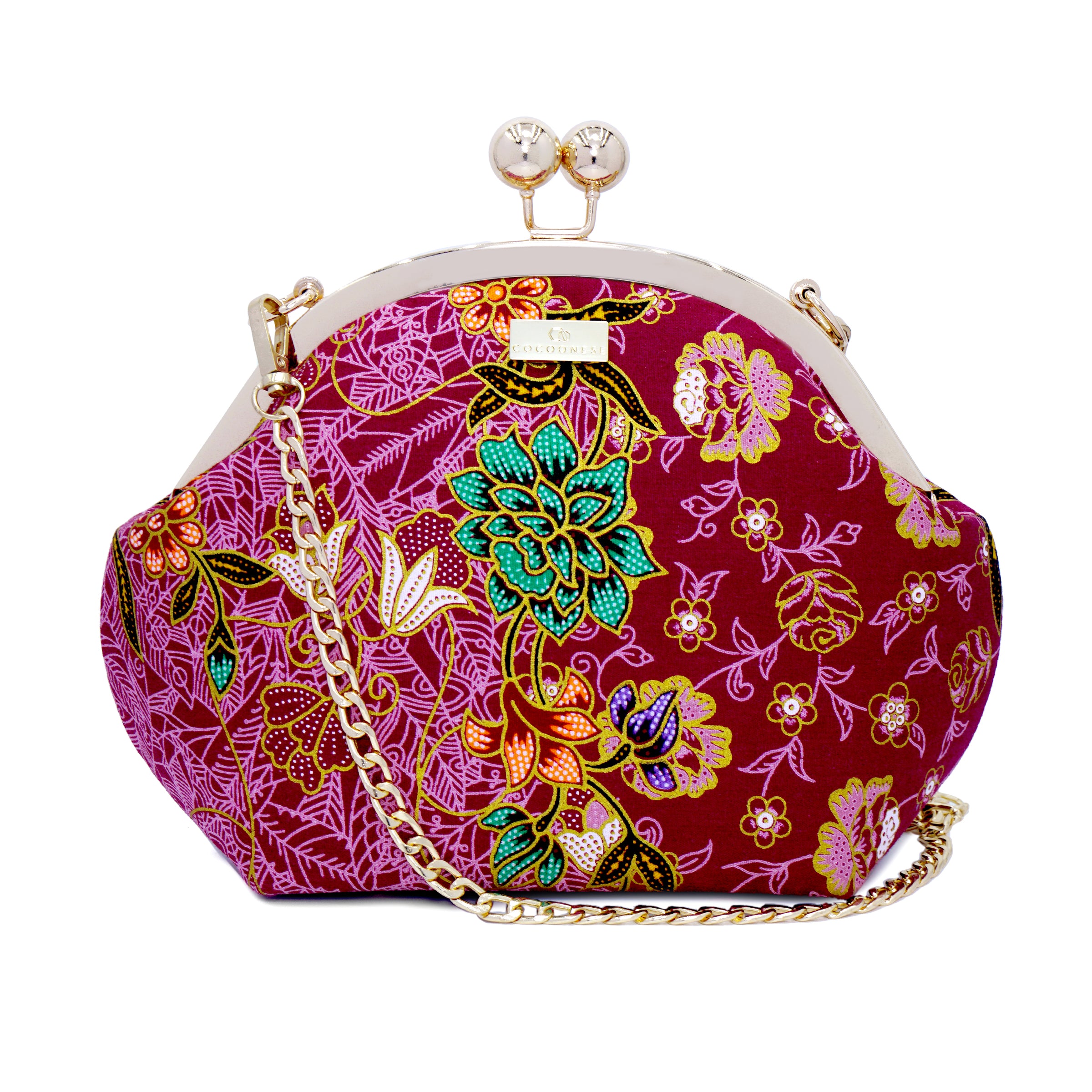 30% OFF - Acrylic Chain Handle Clasp Sling Bag - Mott