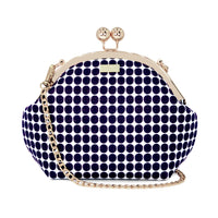 Acrylic Chain Handle Clasp Sling Bag - Polka Dot