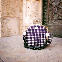 Acrylic Chain Handle Clasp Sling Bag - Polka Dot