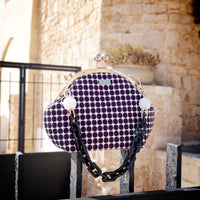 Acrylic Chain Handle Clasp Sling Bag - Polka Dot