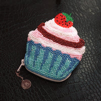 Beaded Coin Purse - Cupcake