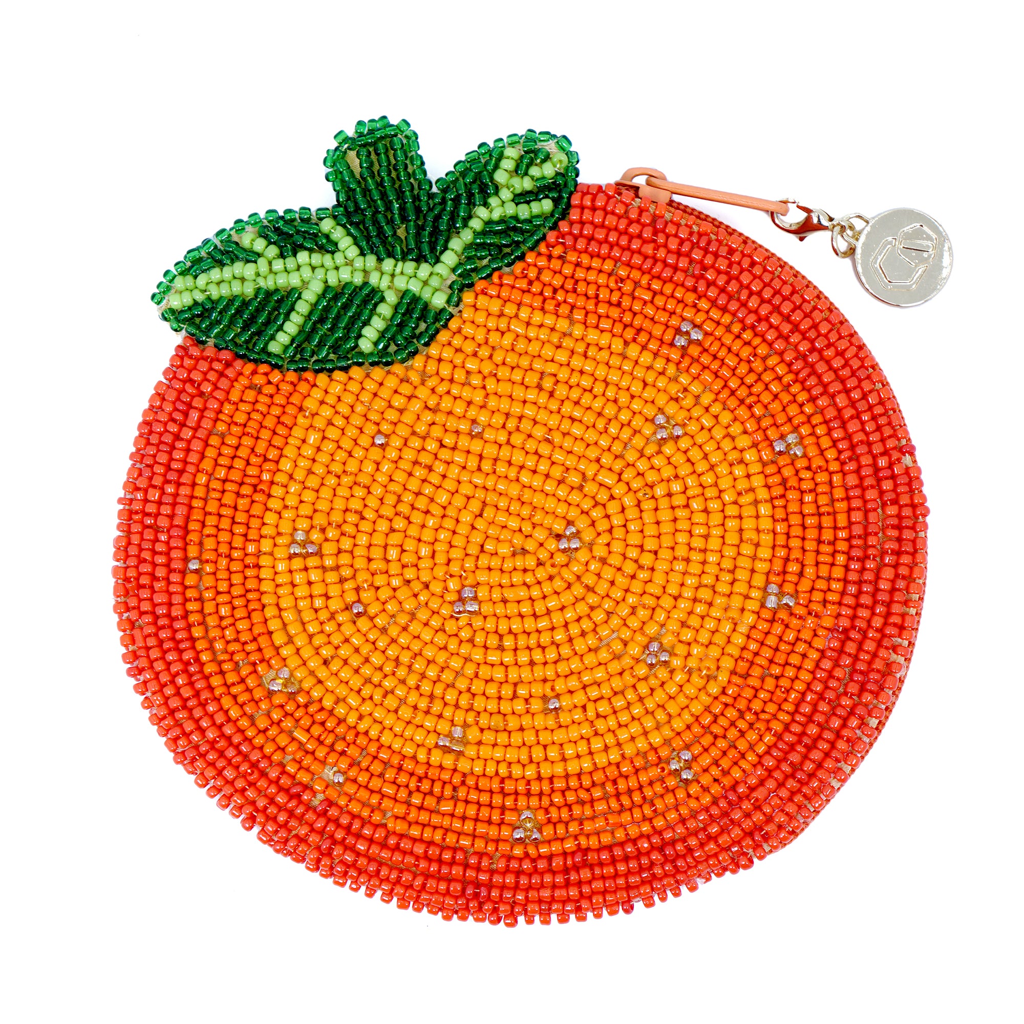 Beaded Coin Purse - Orange
