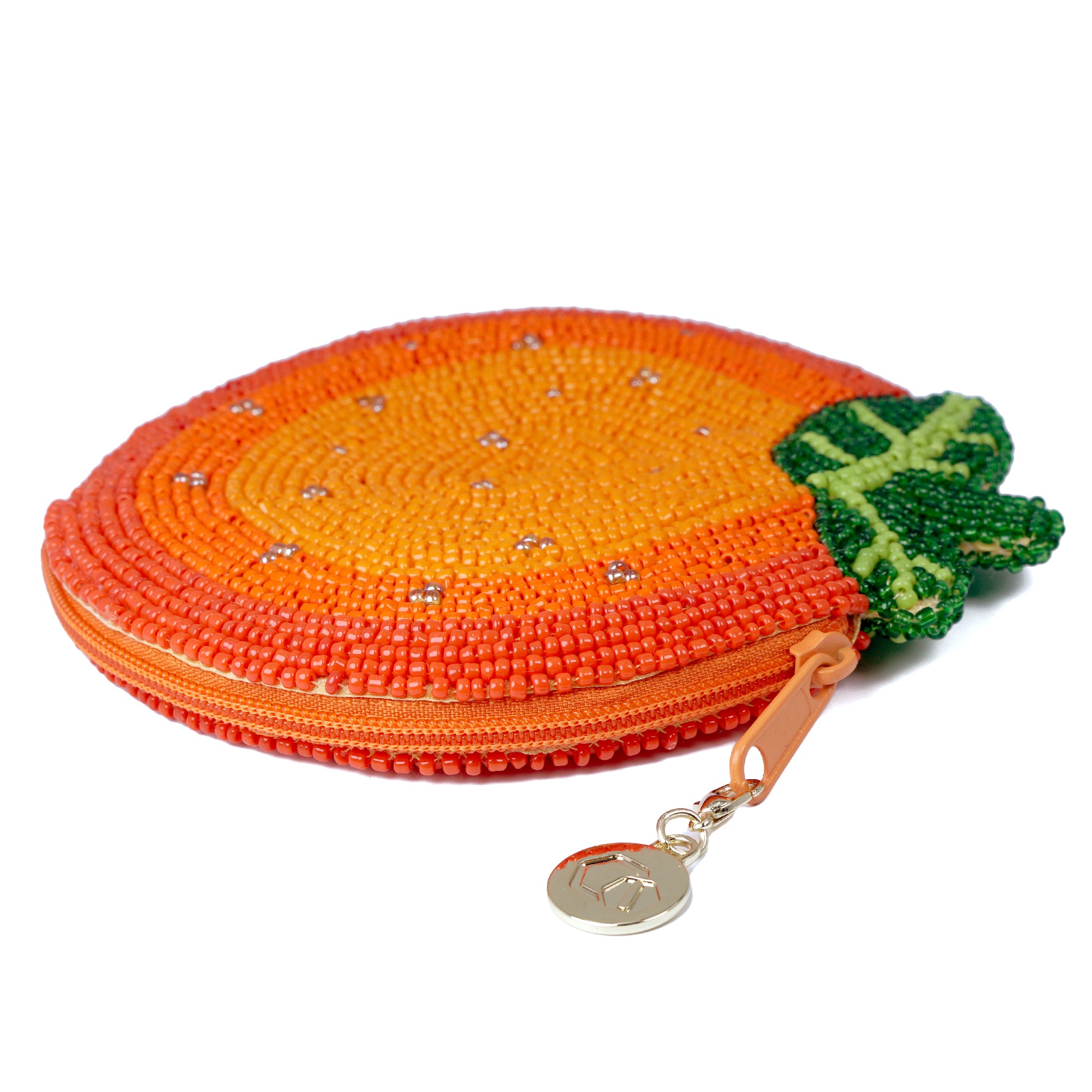 Beaded Coin Purse - Orange