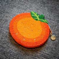 Beaded Coin Purse - Orange