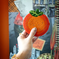 Beaded Coin Purse - Orange