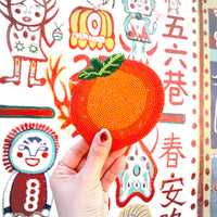 Beaded Coin Purse - Orange