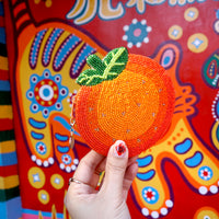 Beaded Coin Purse - Orange