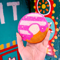 Beaded Coin Purse - Donut