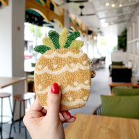 Beaded Coin Purse - Golden Pineapple