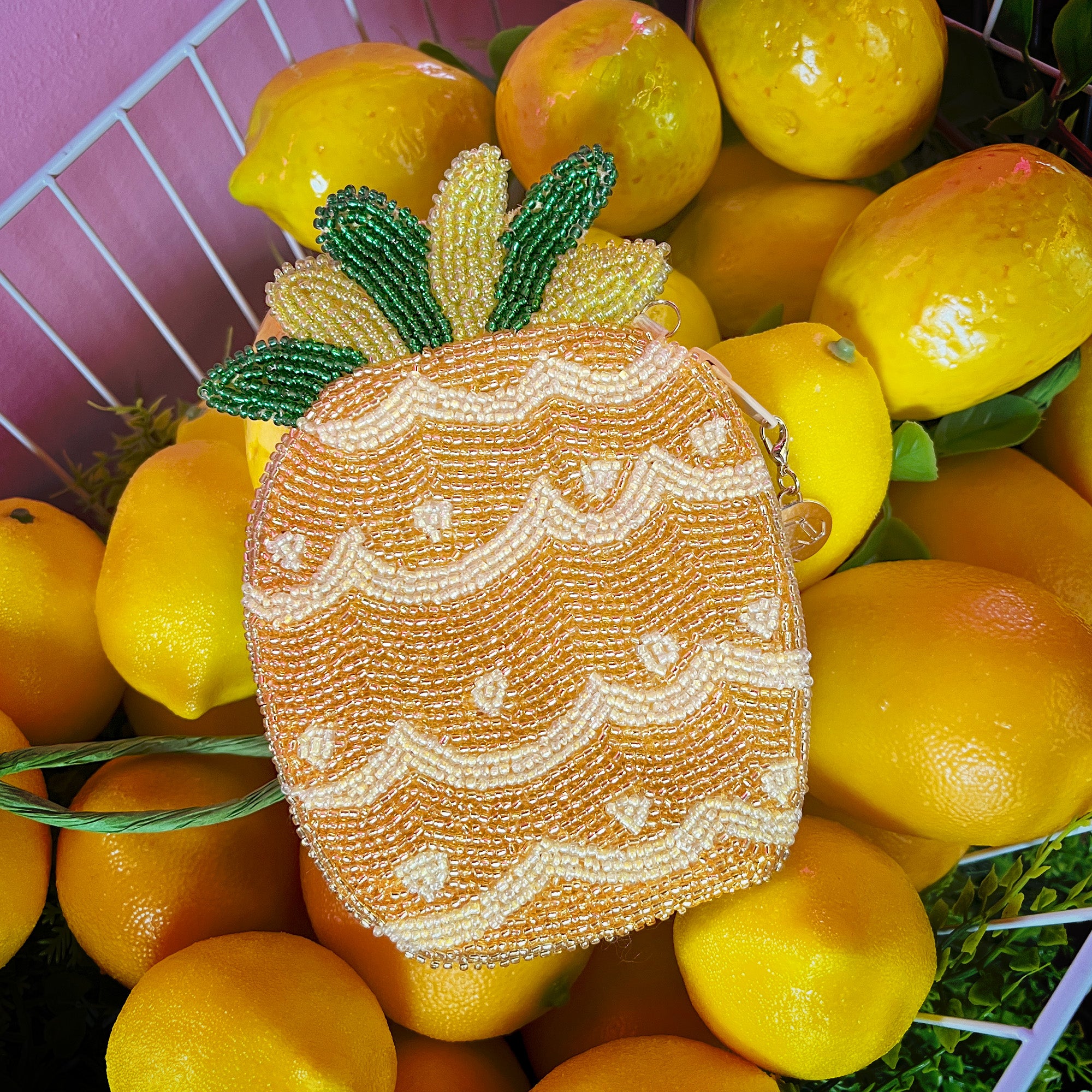 Beaded Coin Purse - Golden Pineapple