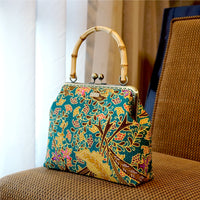 Bamboo Top Handle Bag - Orchid
