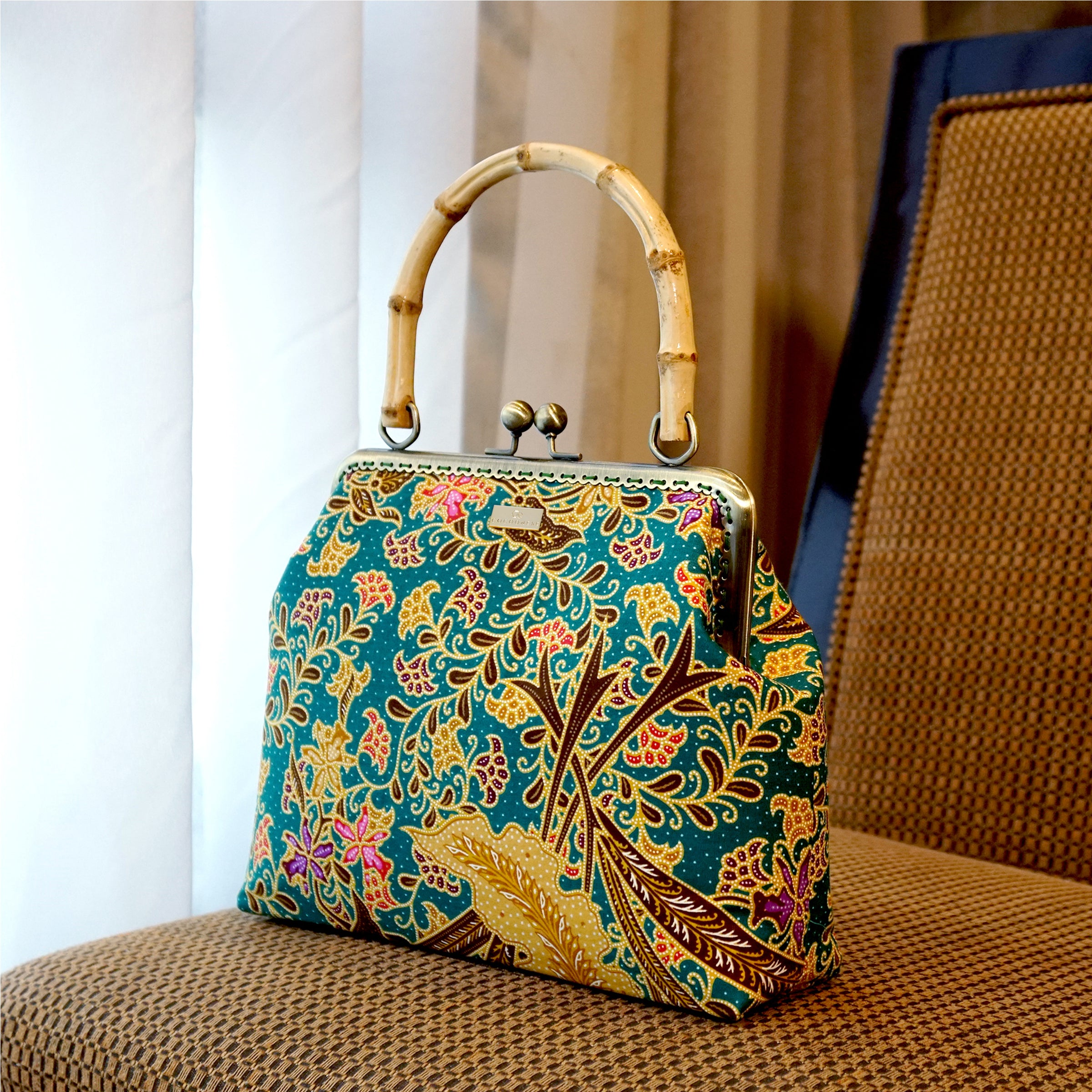 Bamboo Top Handle Bag - Orchid