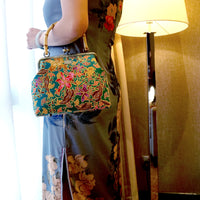 Bamboo Top Handle Bag - Orchid