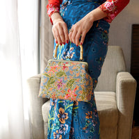 Bamboo Top Handle Bag - Orchid