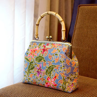 Bamboo Top Handle Bag - Orchid