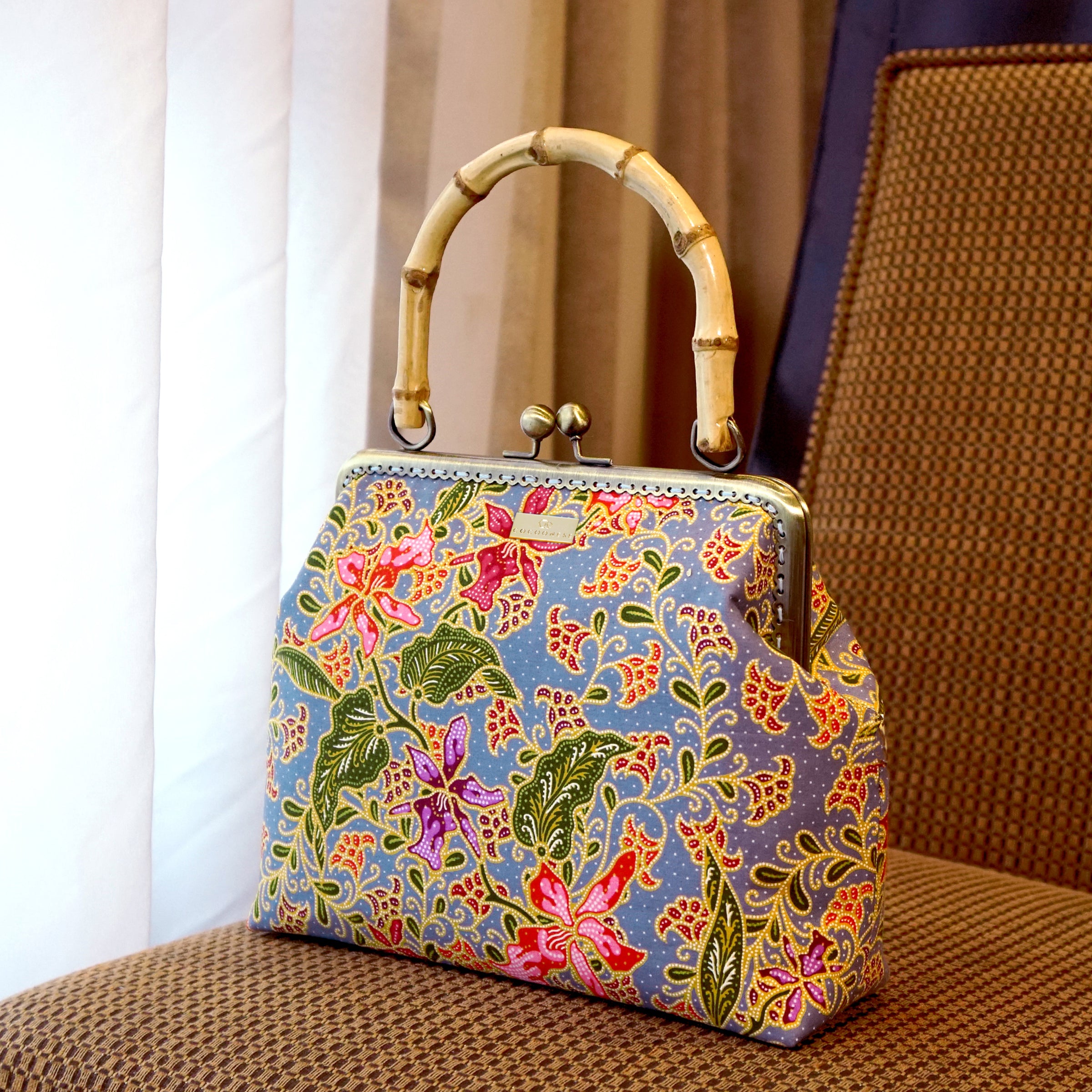 Bamboo Top Handle Bag - Orchid