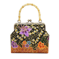 Bamboo Top Handle Bag - Mandala