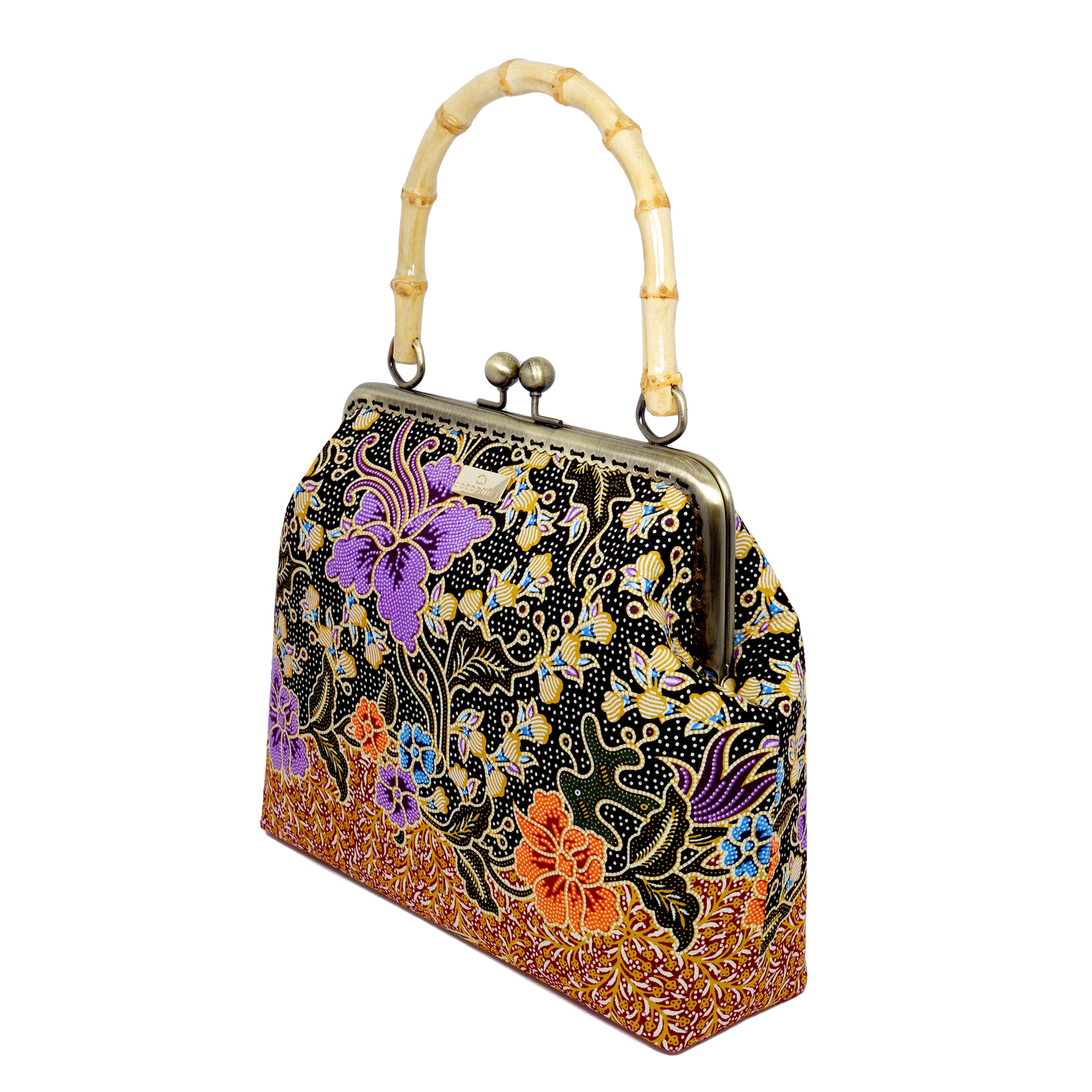 Bamboo Top Handle Bag - Mandala