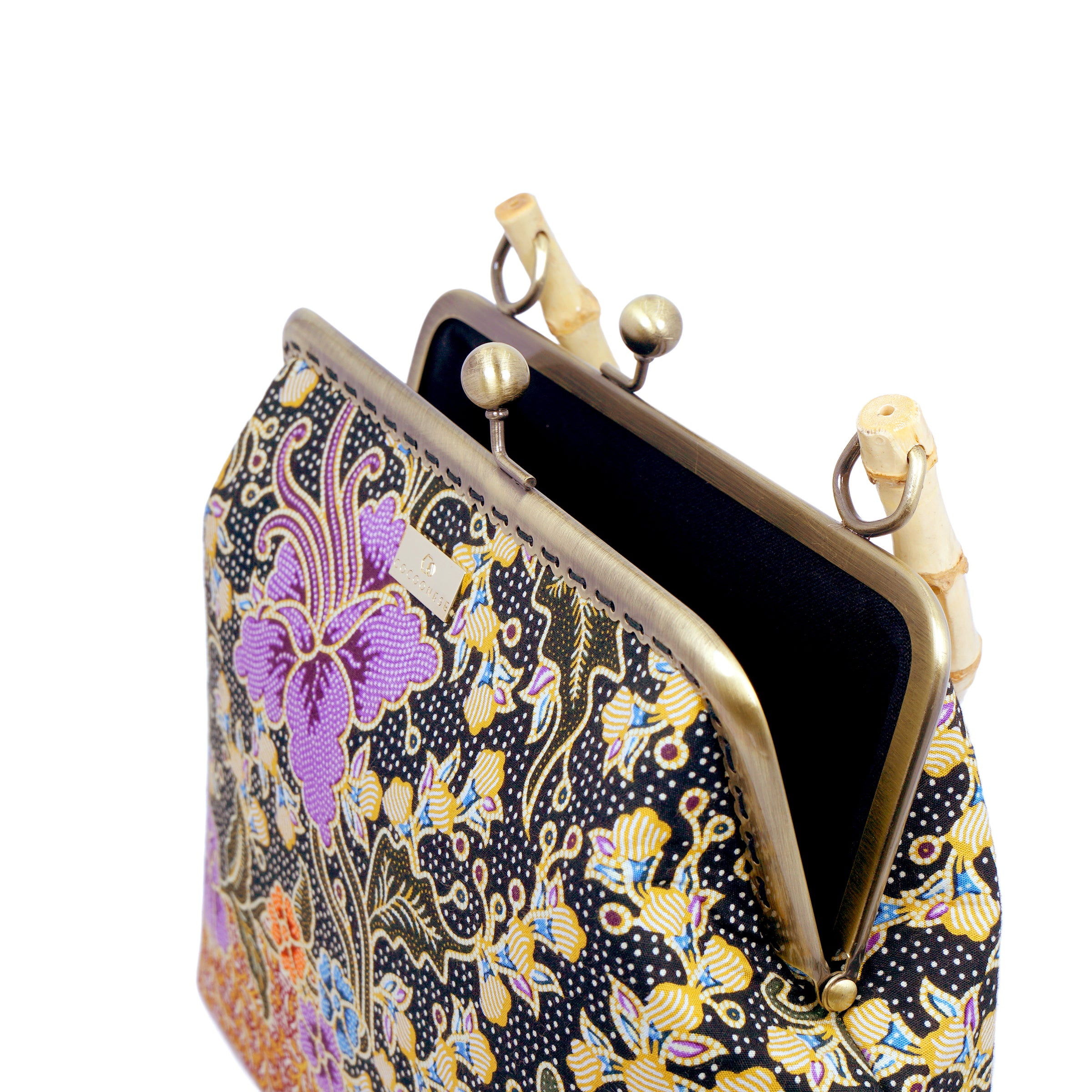 Bamboo Top Handle Bag - Mandala