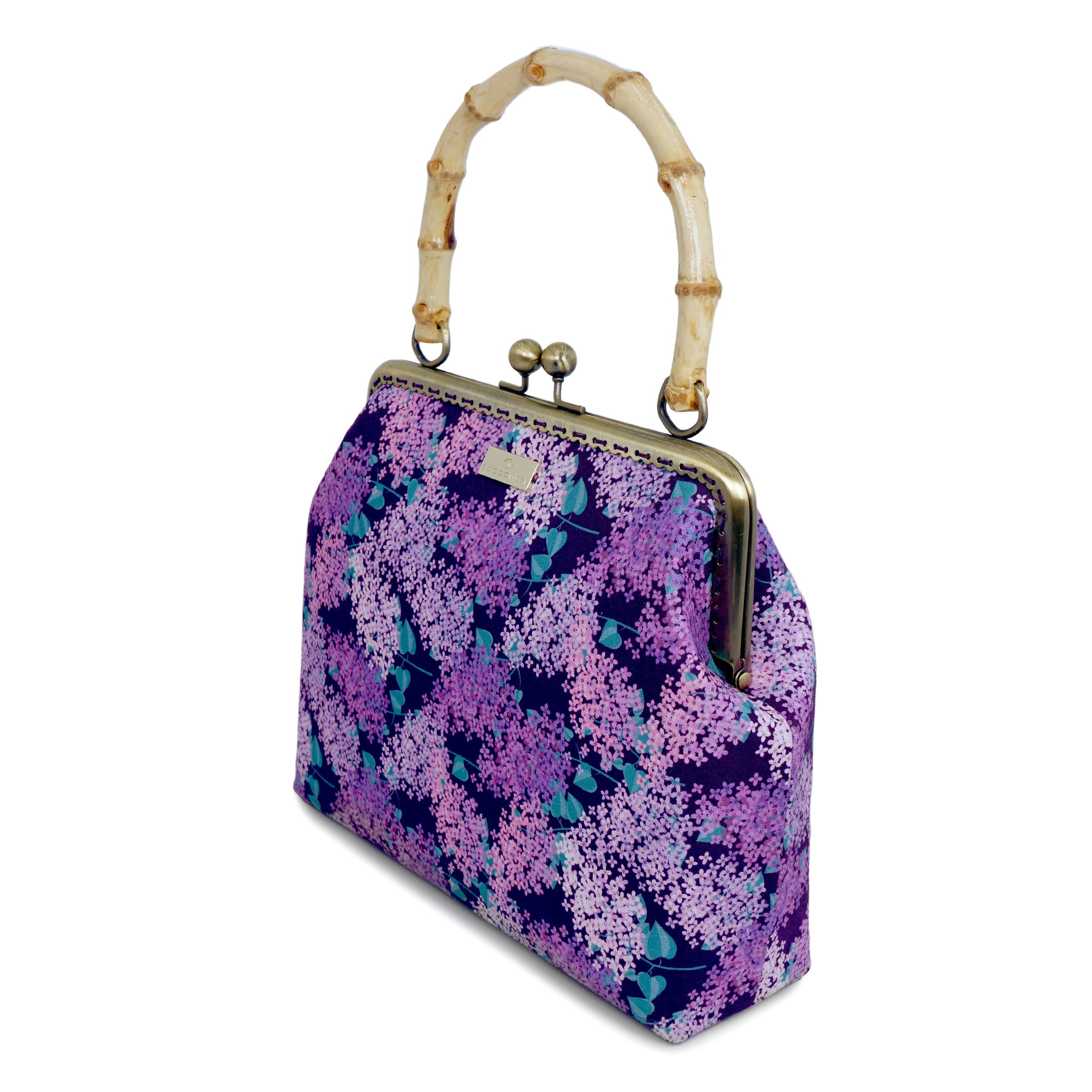 30% OFF - Bamboo Top Handle Bag - Lavender