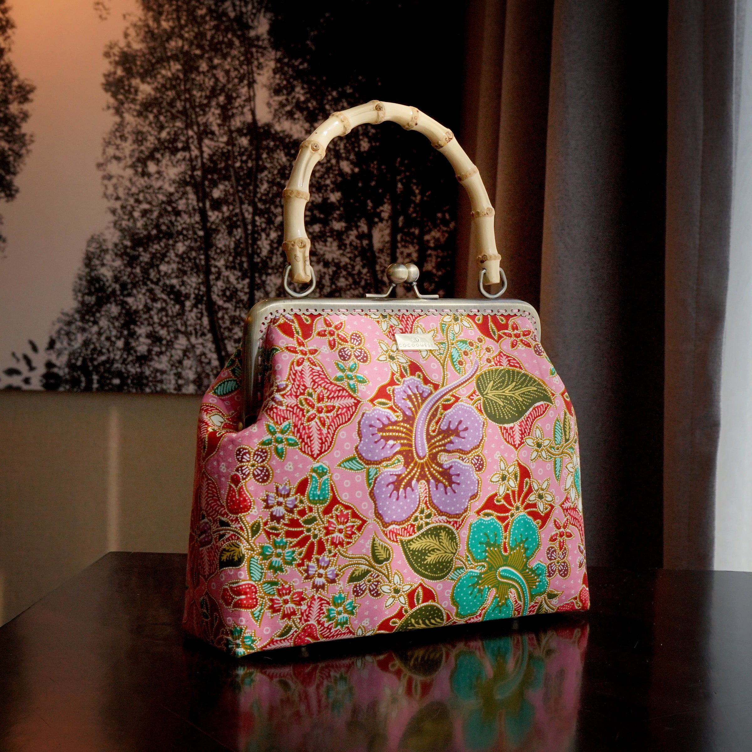 Bamboo Top Handle Bag - Jlamprang