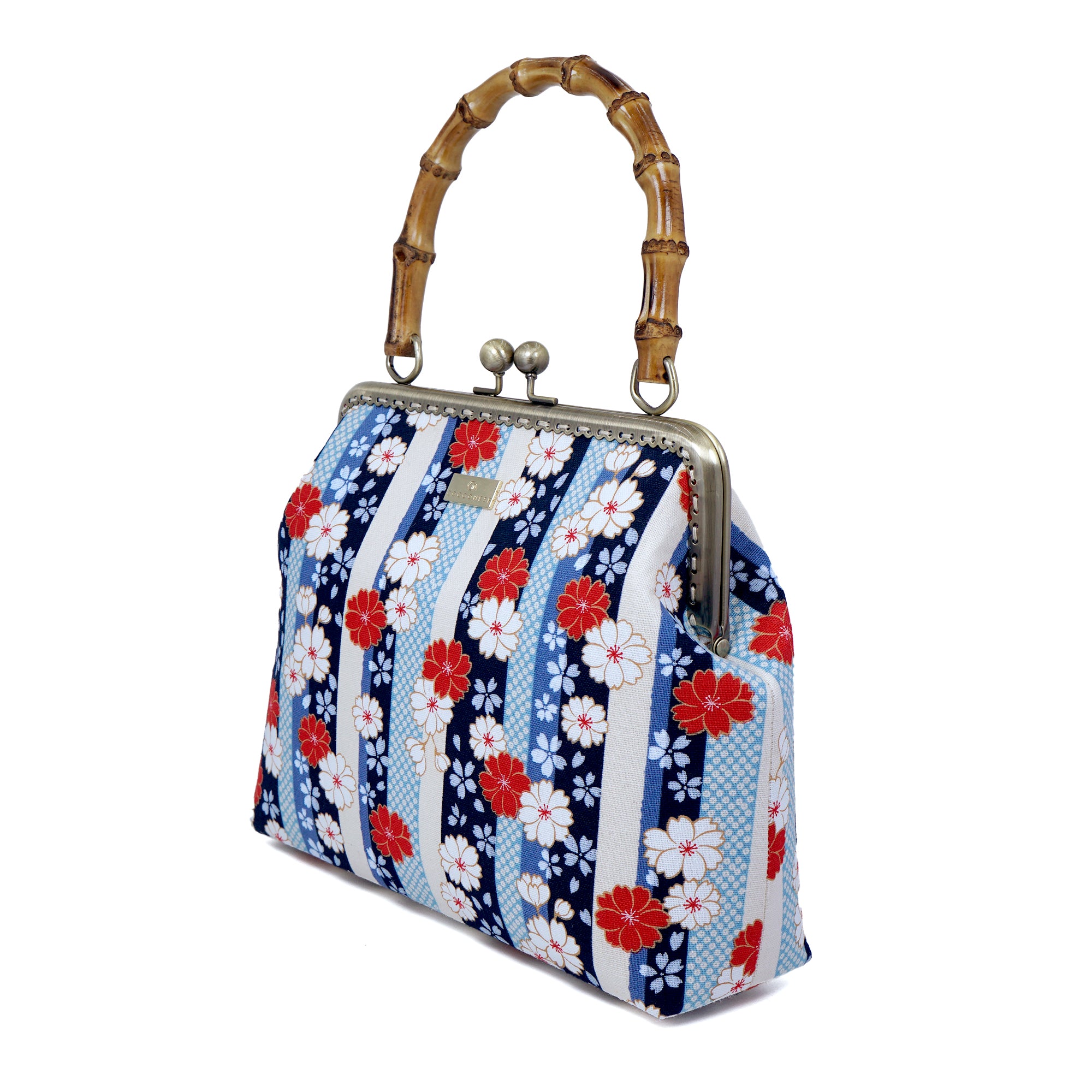 Bamboo Top Handle Bag - Kiku Archives