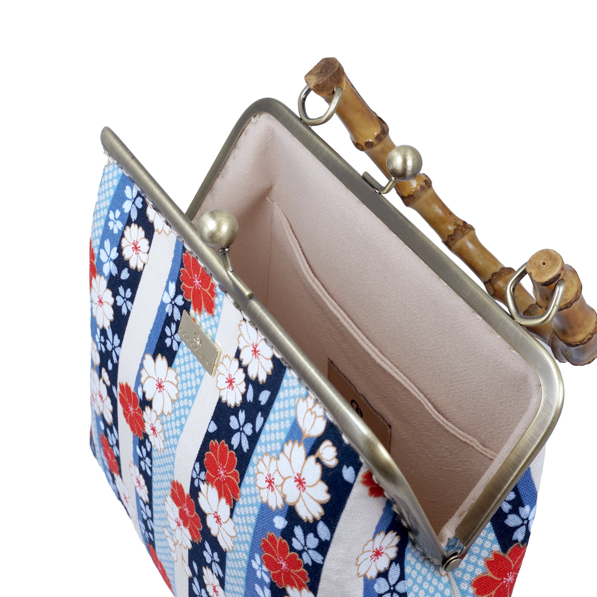 Bamboo Top Handle Bag - Kiku Archives