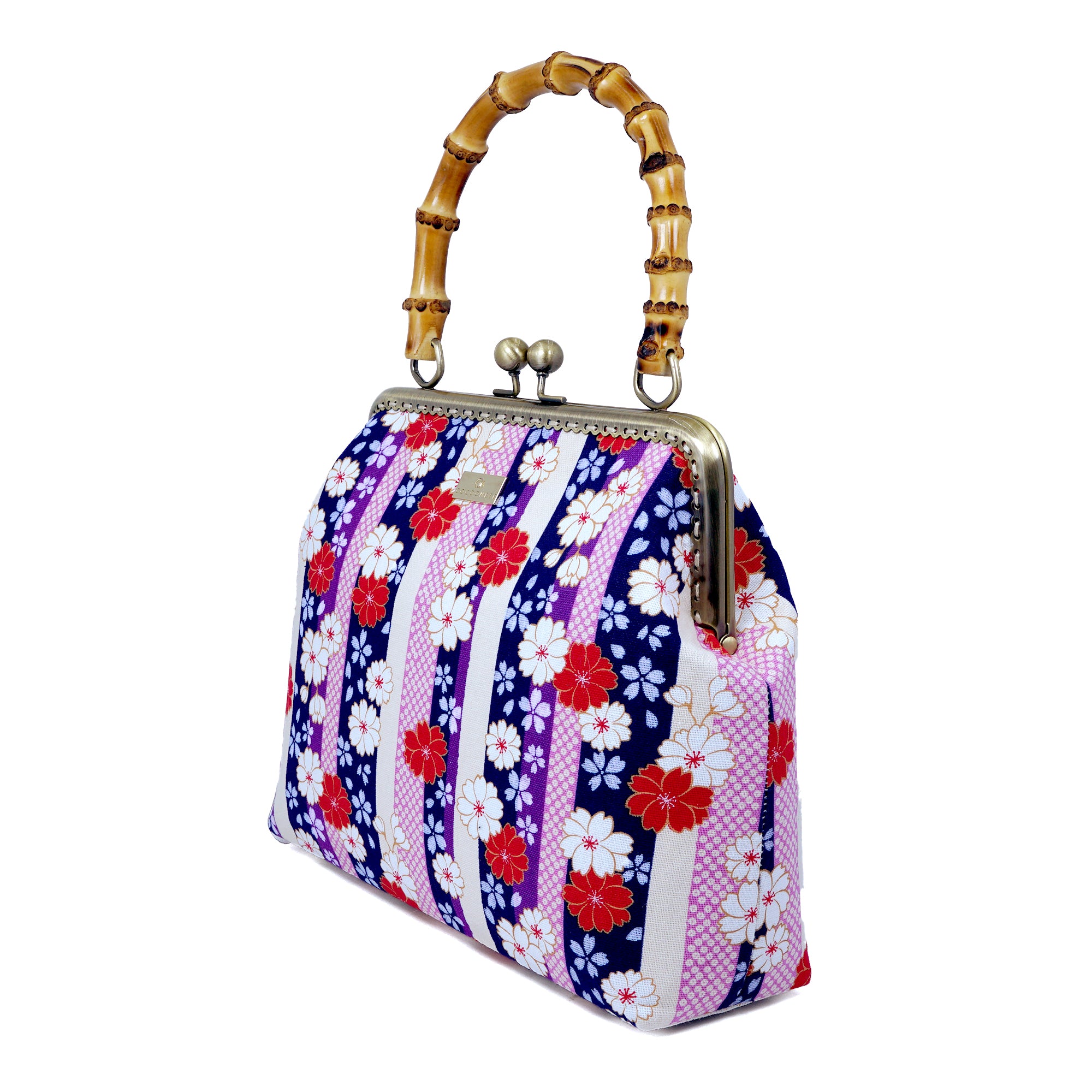 Bamboo Top Handle Bag - Kiku Archives