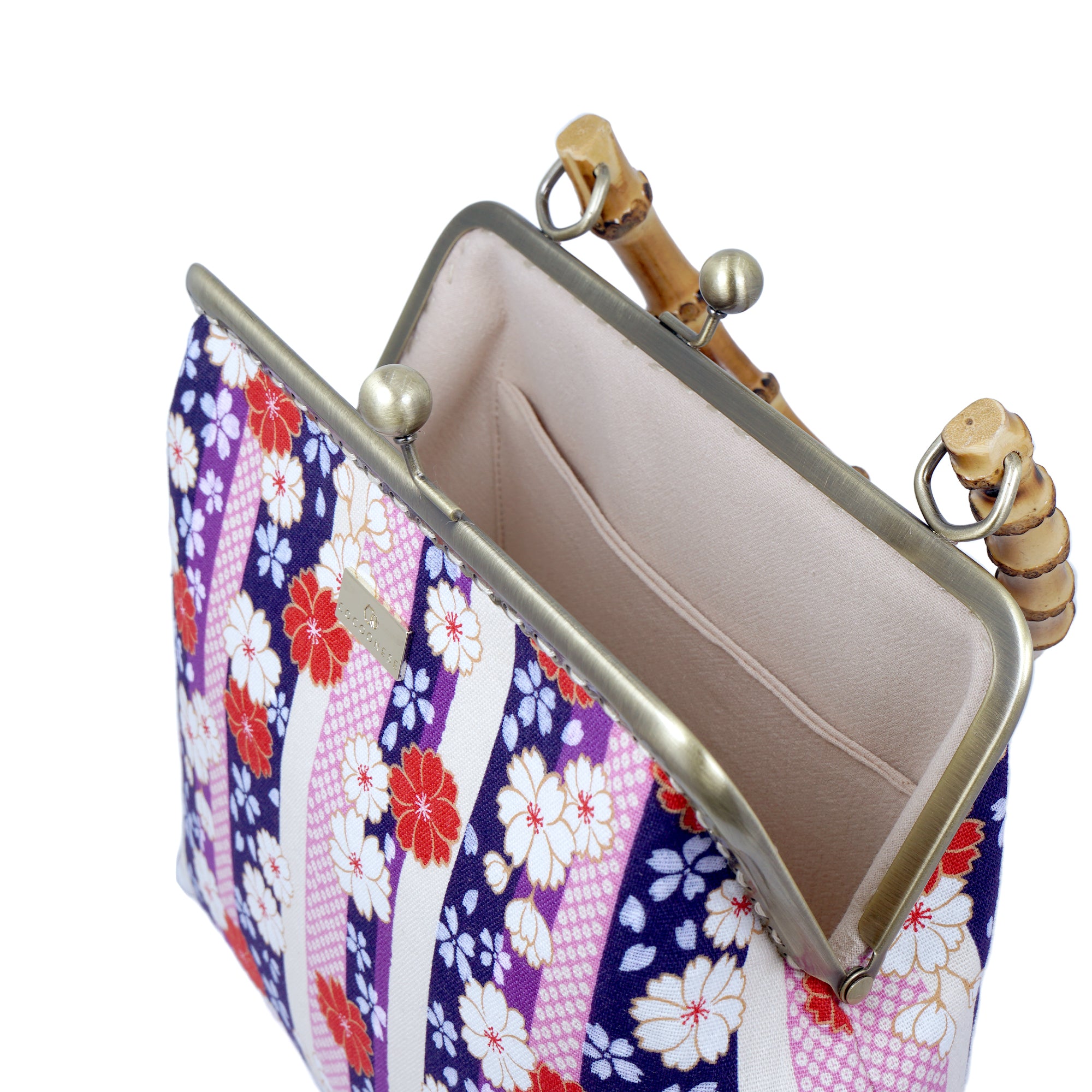 Bamboo Top Handle Bag - Kiku Archives