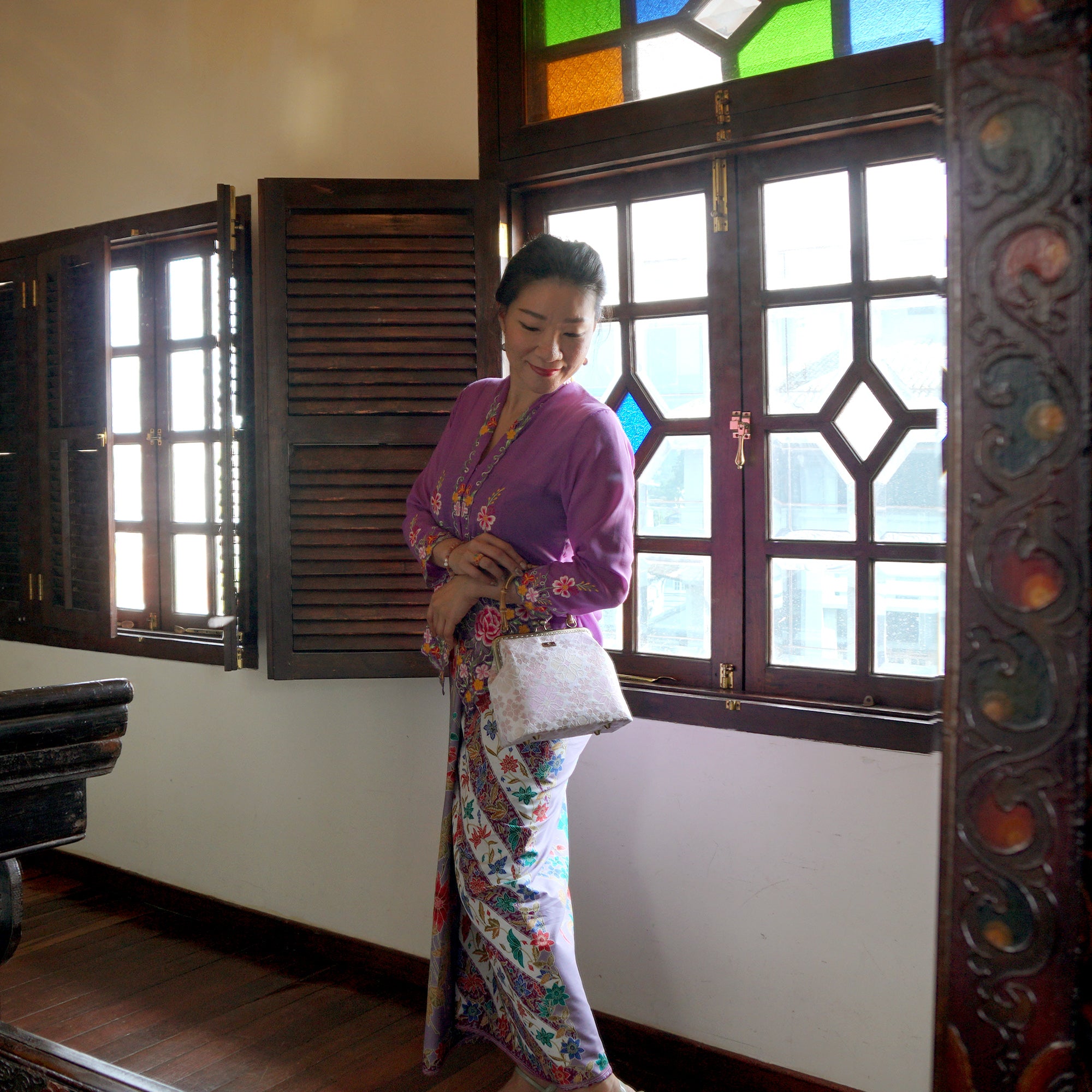 Bamboo Top Handle Bag - Ameera