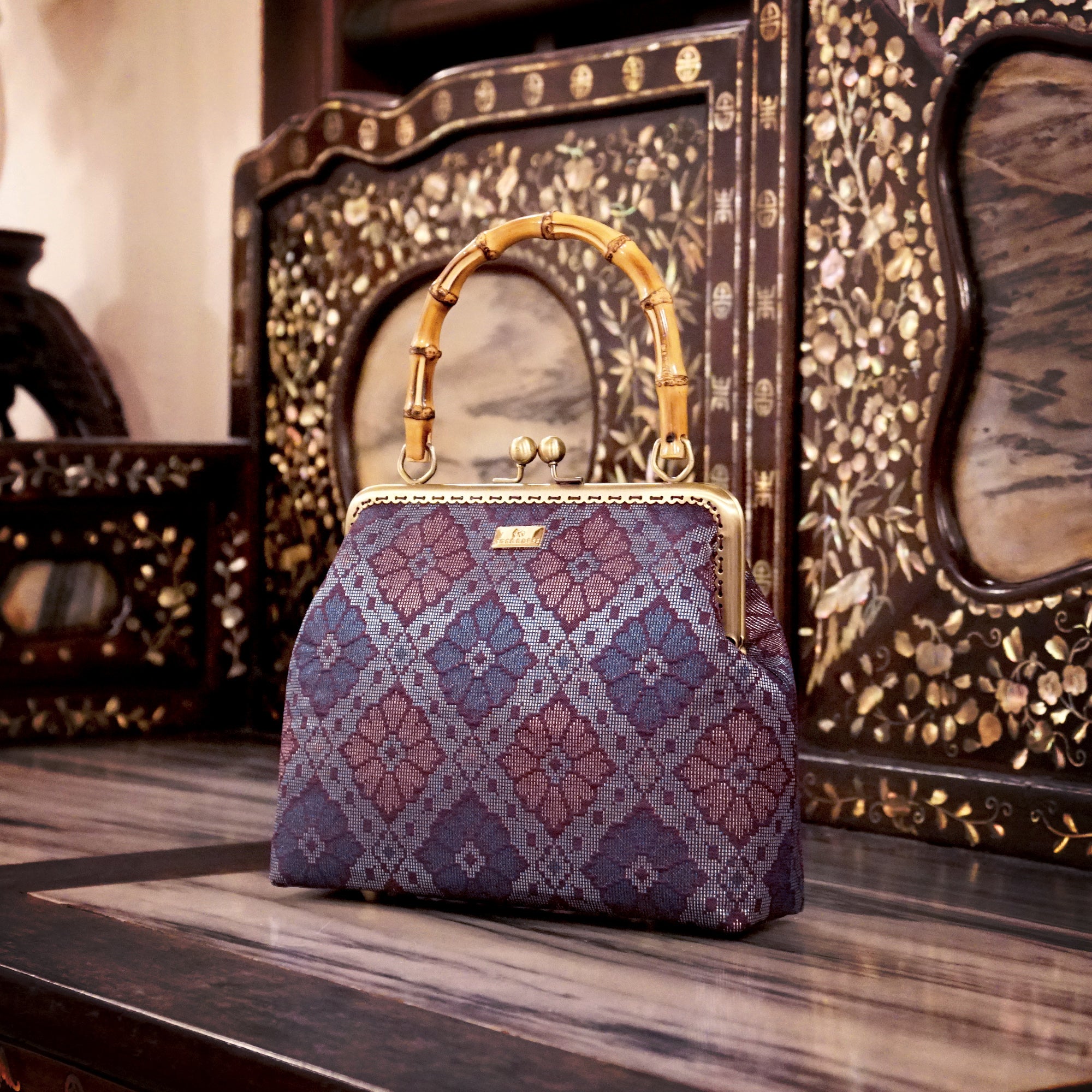 Bamboo Top Handle Bag - Farhana