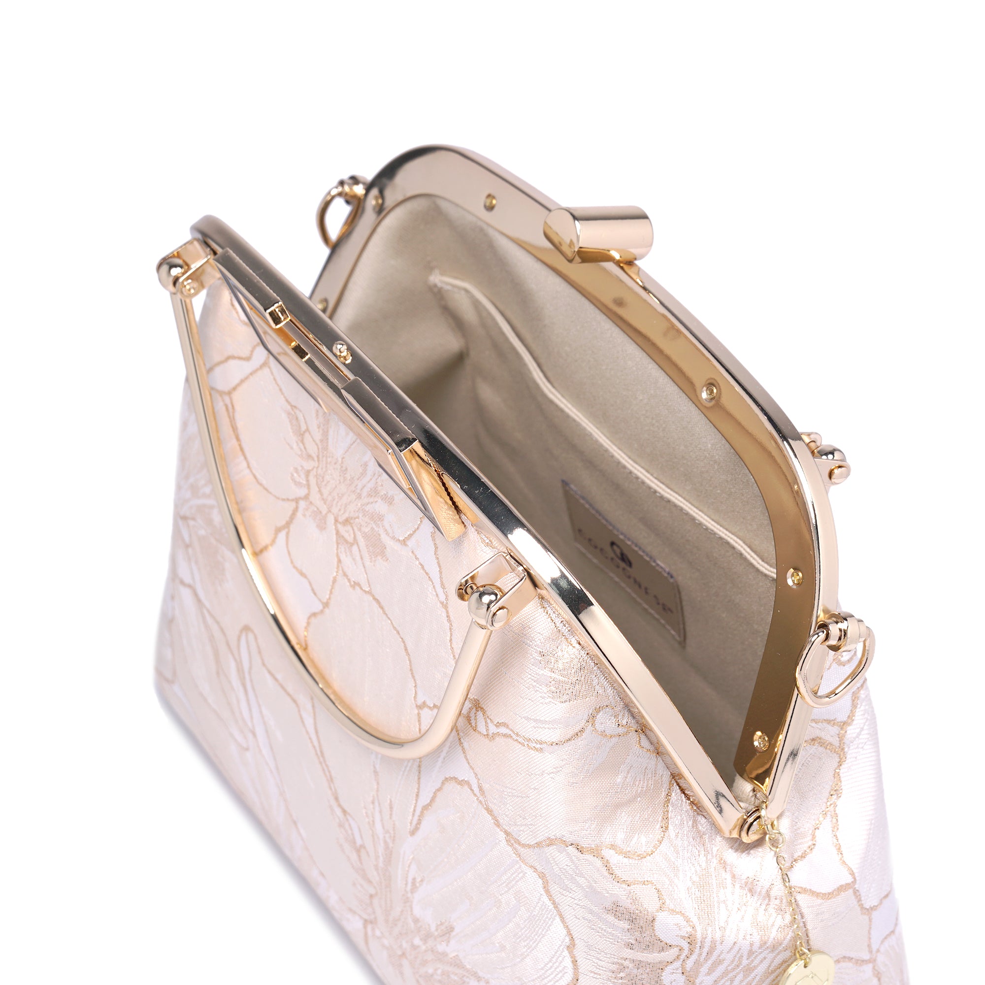 Clasp Crossbody Bag - Gold Lily
