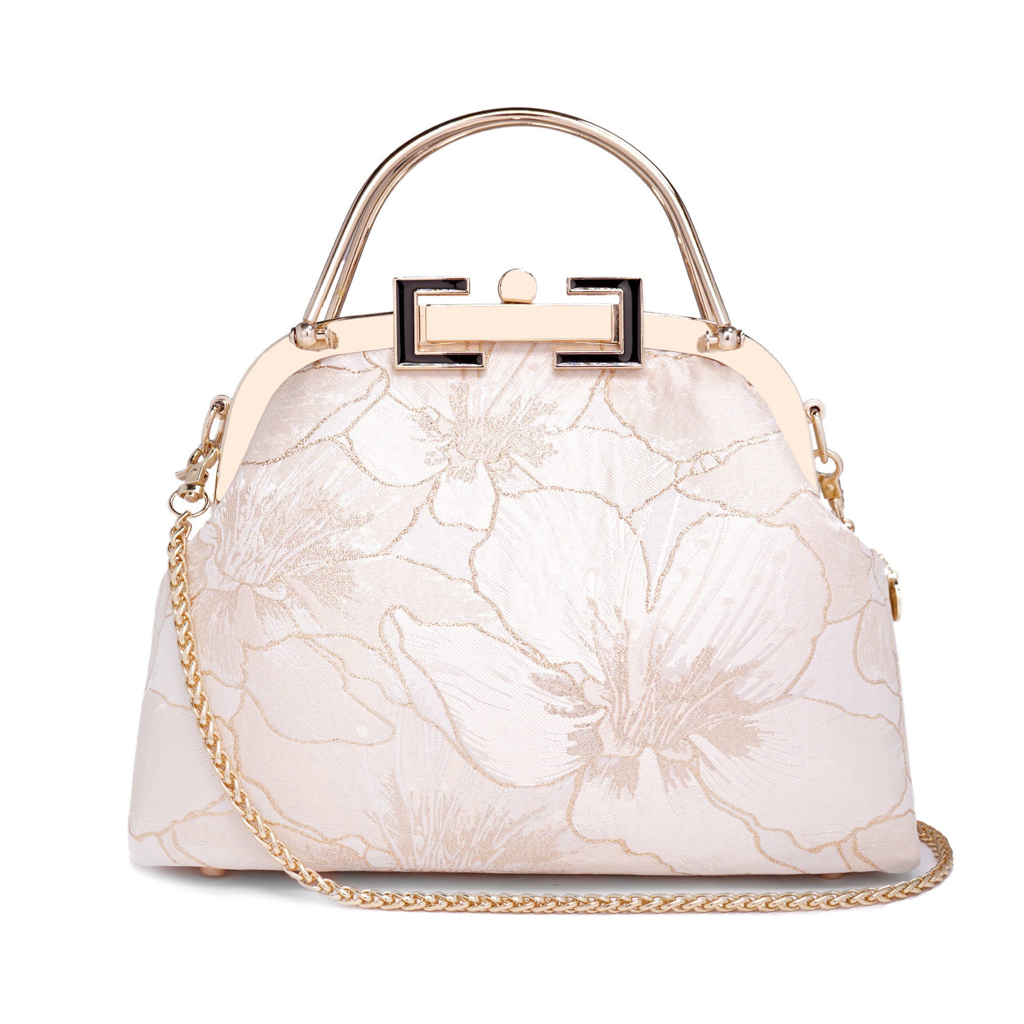 Clasp Crossbody Bag - Gold Lily