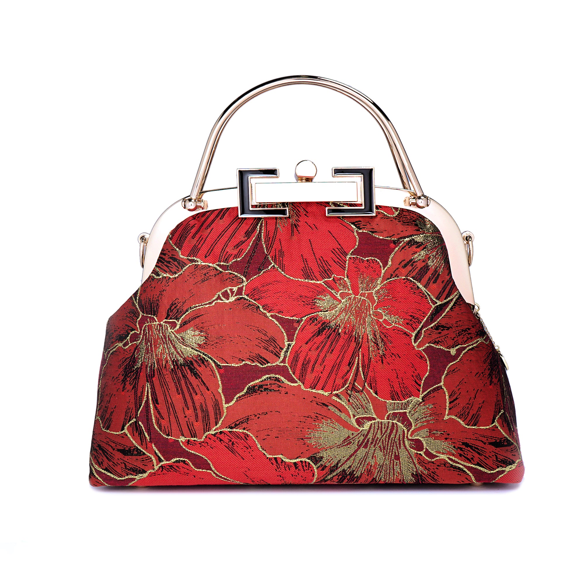 Clasp Crossbody Bag - Gold Lily