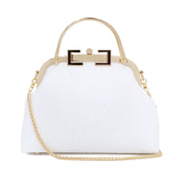 Clasp Crossbody Bag - White Cloud