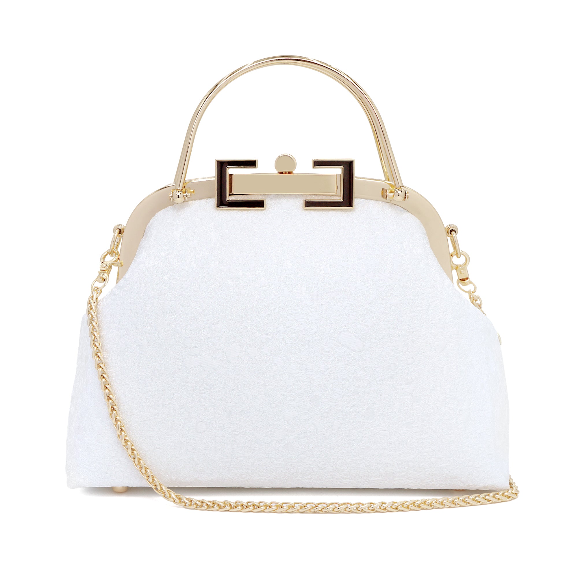 Clasp Crossbody Bag - White Cloud