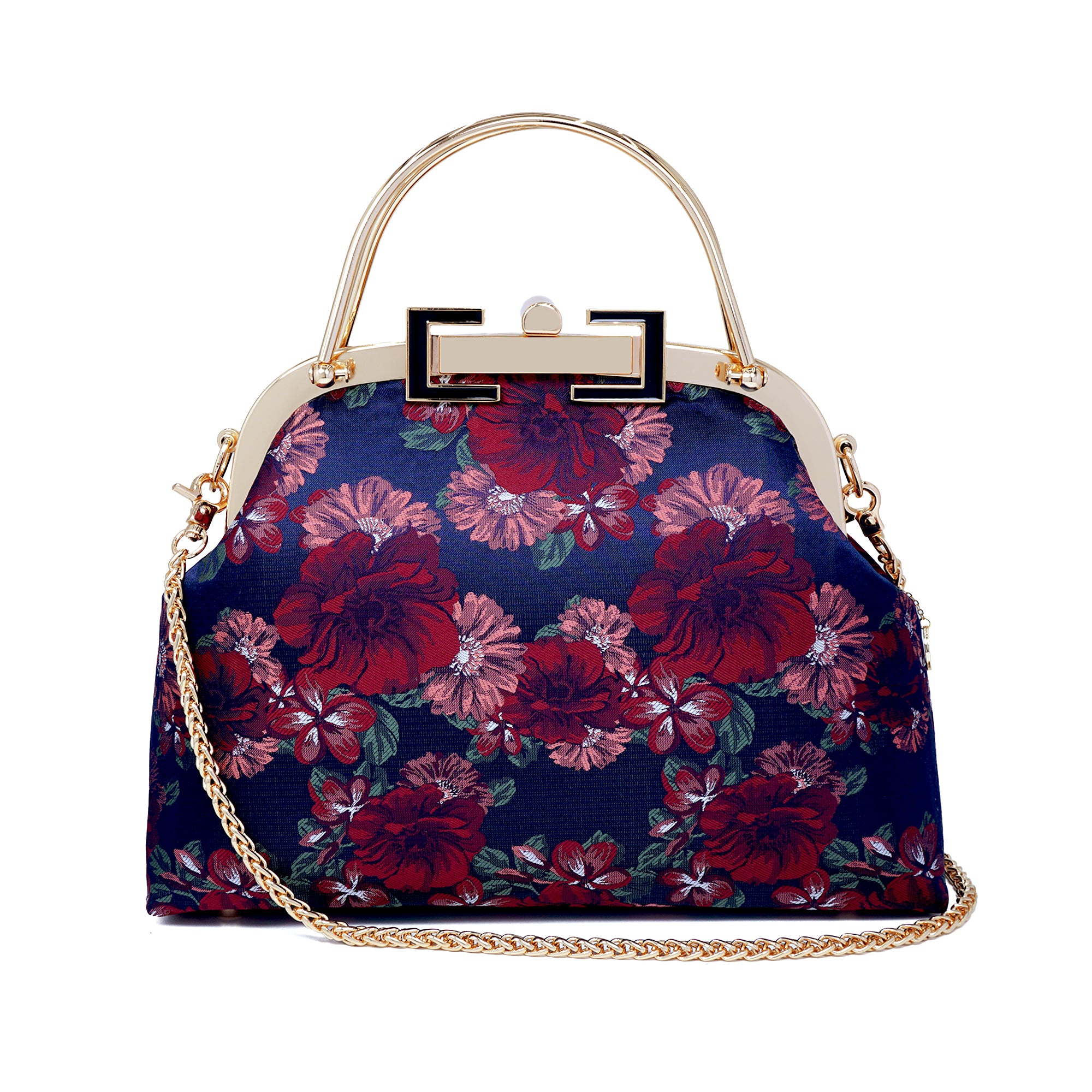 Clasp Crossbody Bag -  Night Carnation