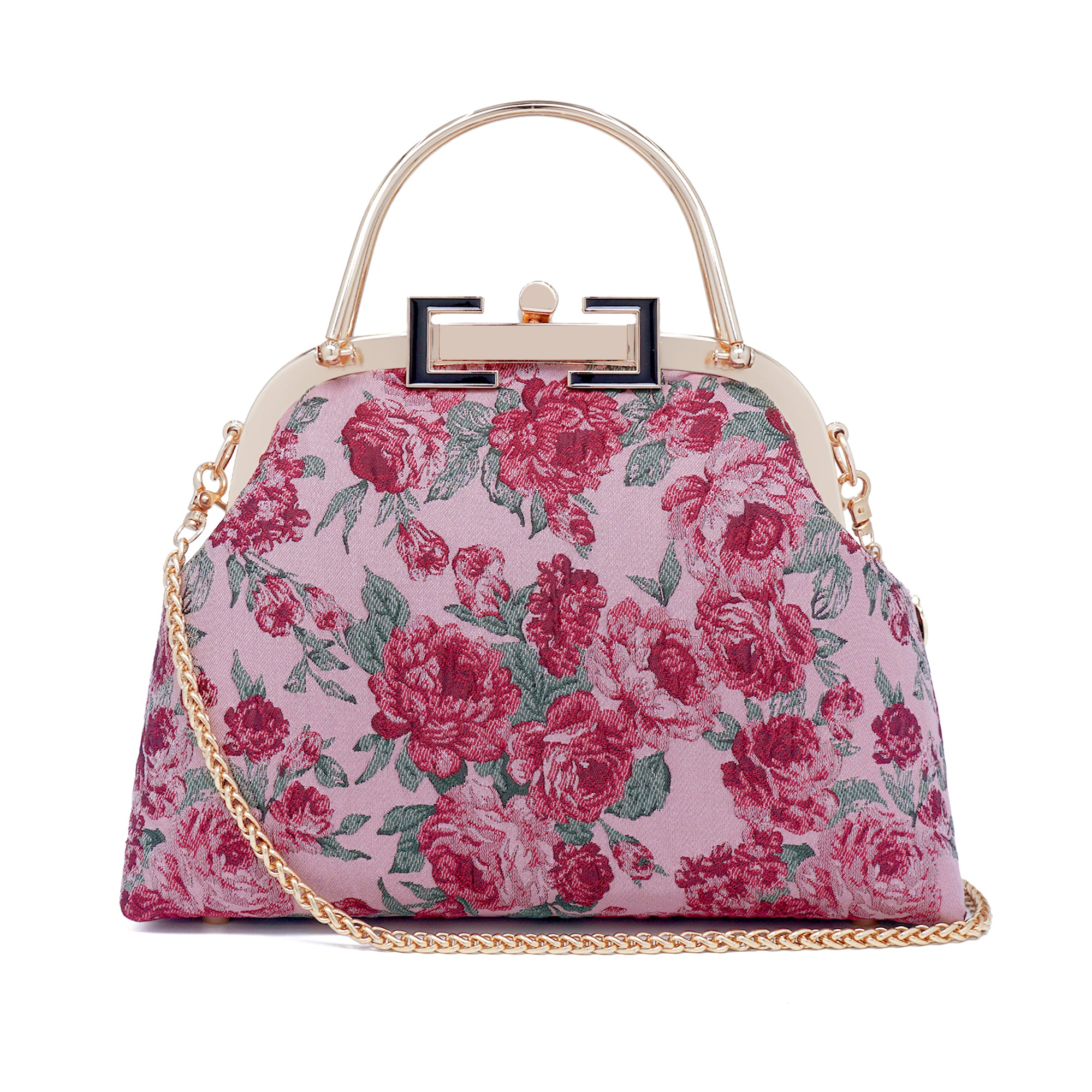 Clasp Crossbody Bag - Rose of Versailles