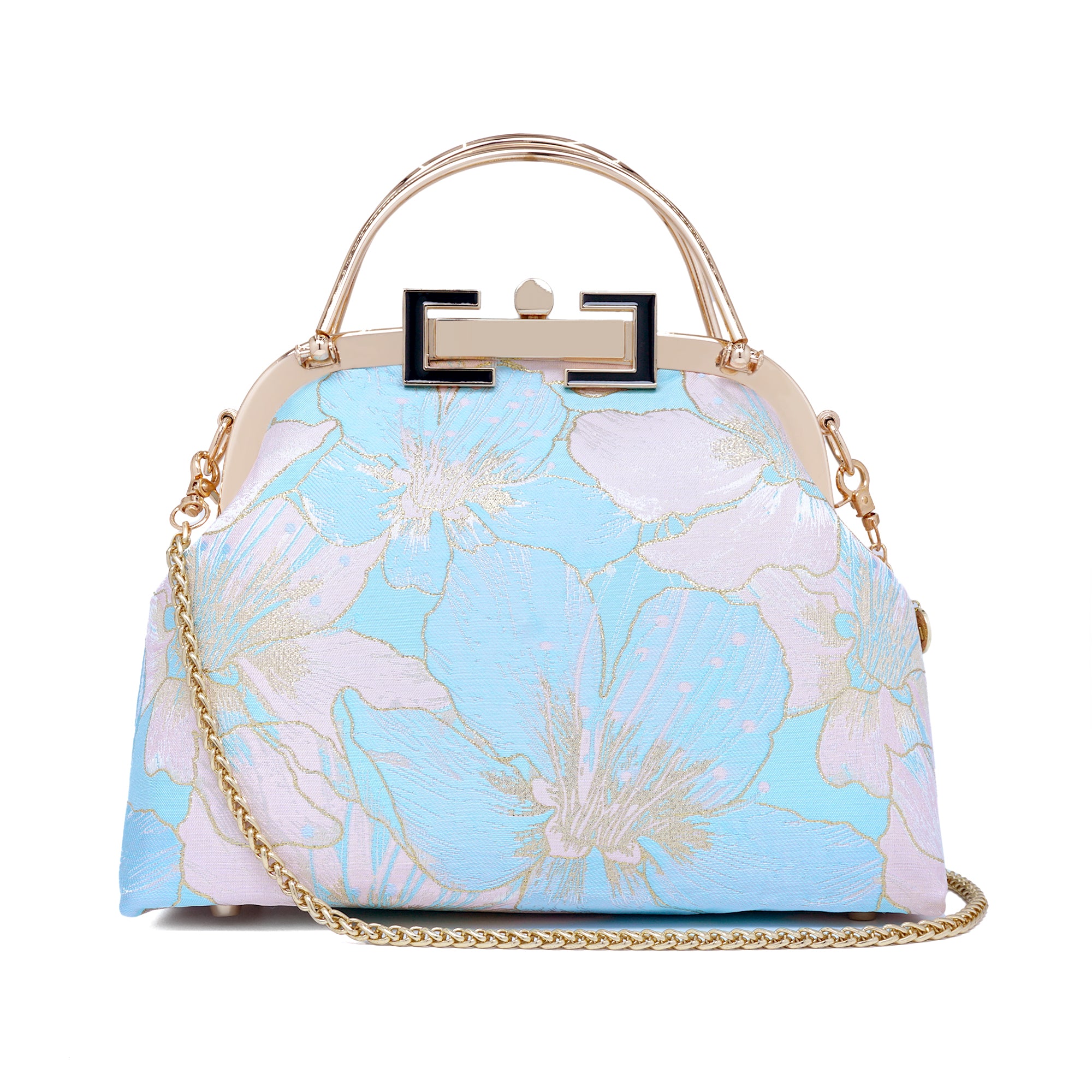 Clasp Crossbody Bag - Gold Lily
