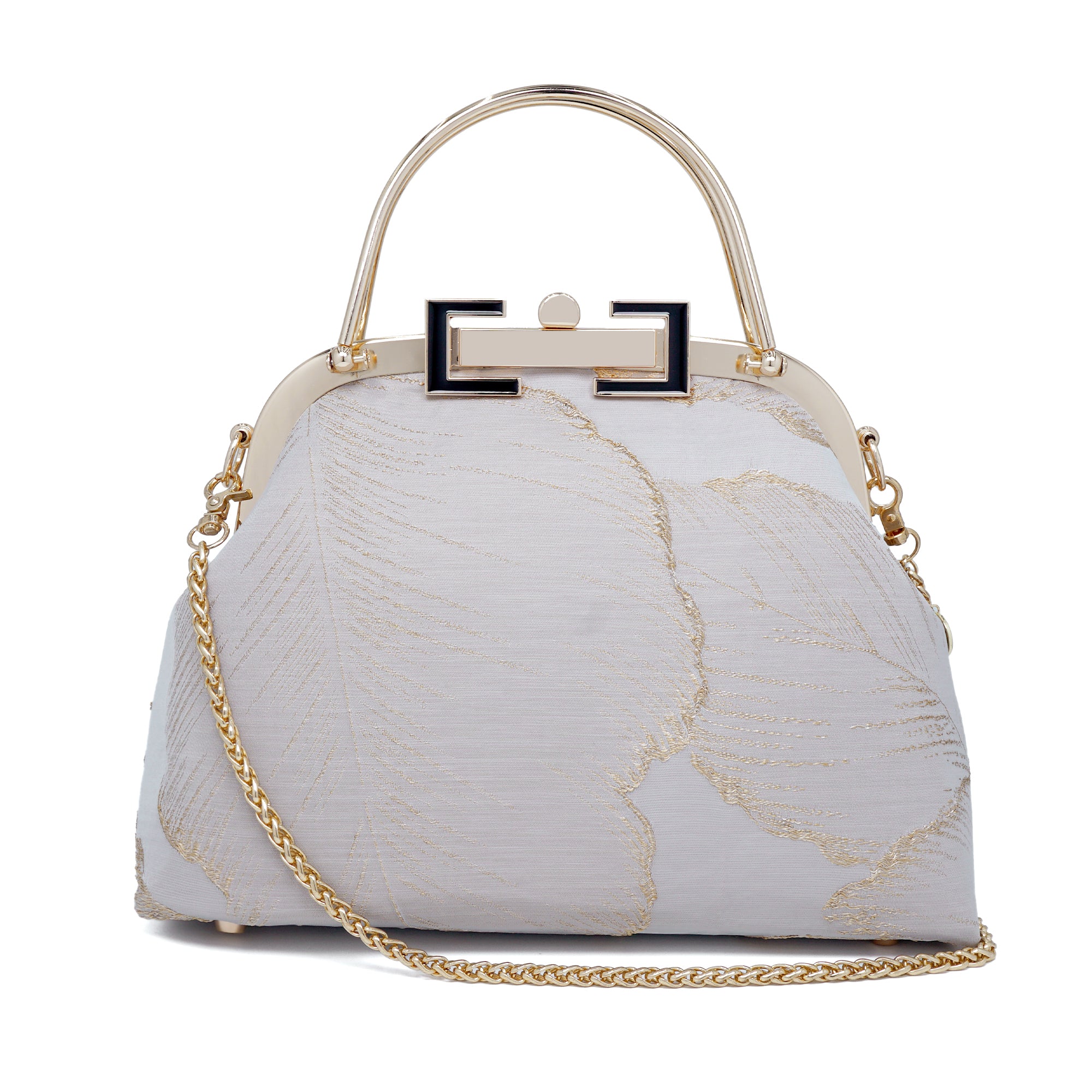 Clasp Crossbody Bag - Lotus Leaf(GG)