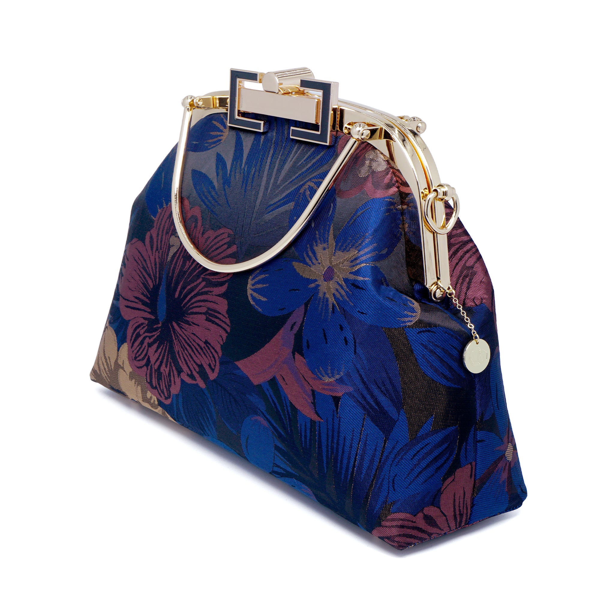 Clasp Crossbody Bag - Midnight Hibiscus