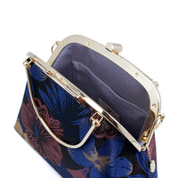 Clasp Crossbody Bag - Midnight Hibiscus