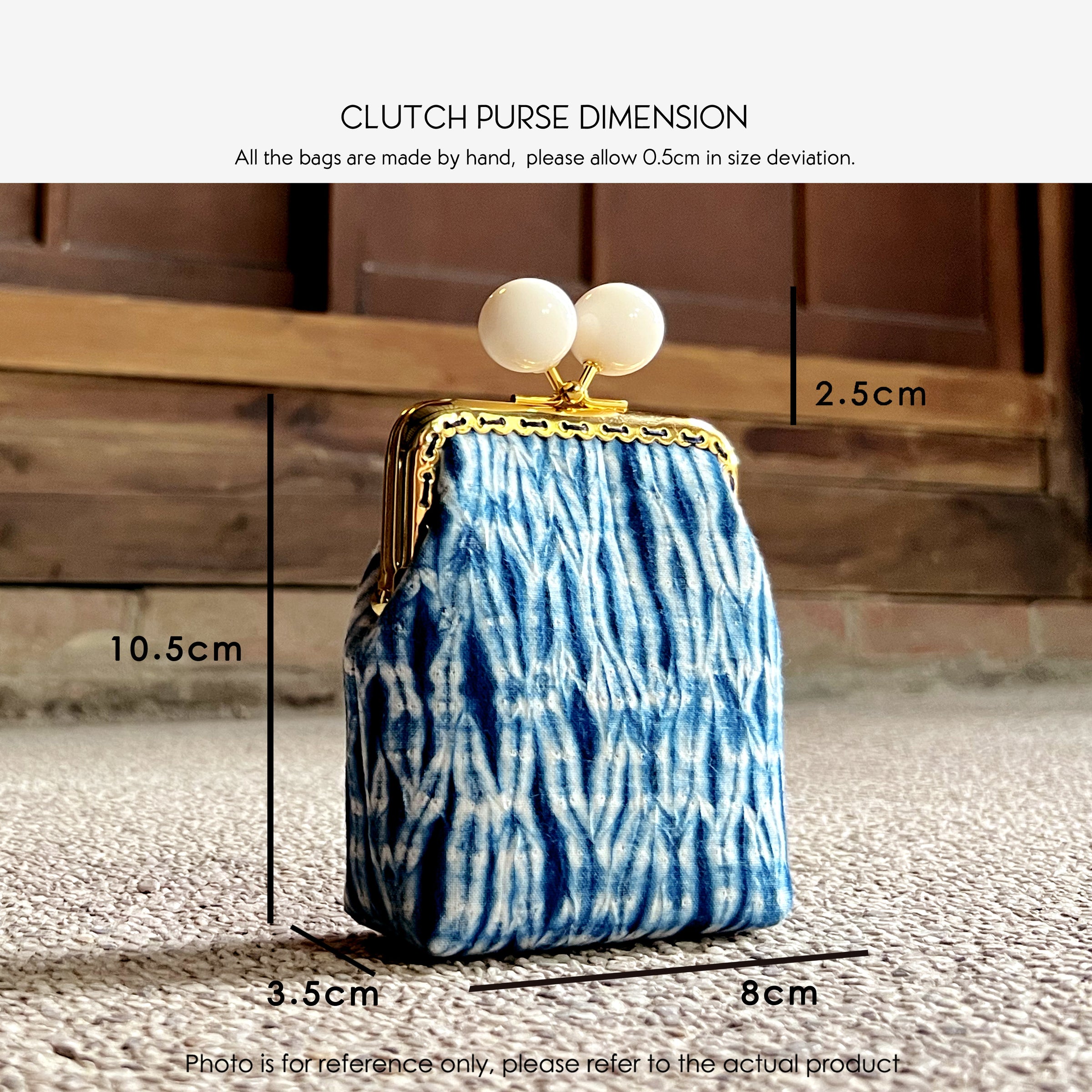 Clutch Purse - Shibori Wavy