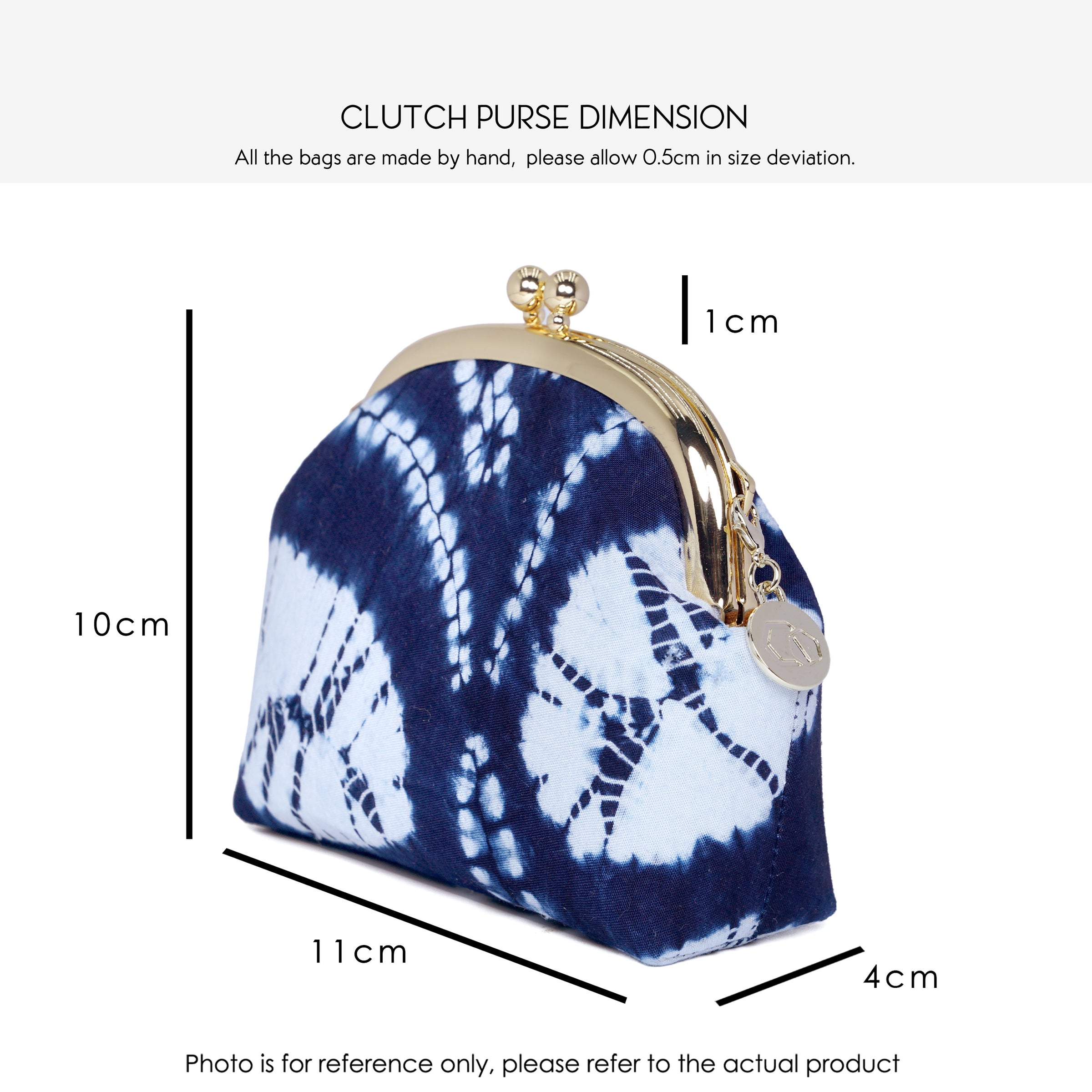 Clutch Purse - Shibori Butterfly Wings